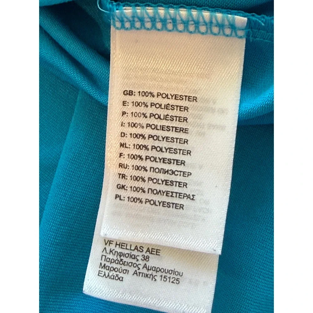 The North Face Mens VaporWick Blue Vertical Logo Graphic Active T-Shirt Large